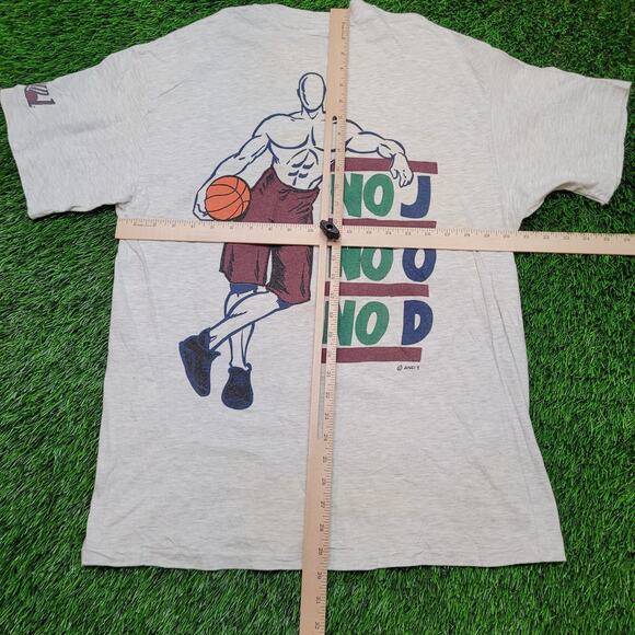 Vintage 90s AND 1 Trash Talk Tee Mens M USA Streetball Basketball - Picture 11 of 16
